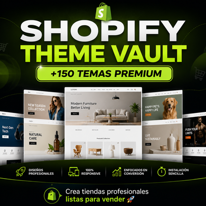Pack Premium +150 Temas Shopify Profesionales | Tiendas de Alta Conversión